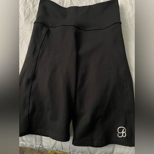 Bombshell Sportswear curved biker shorts in black